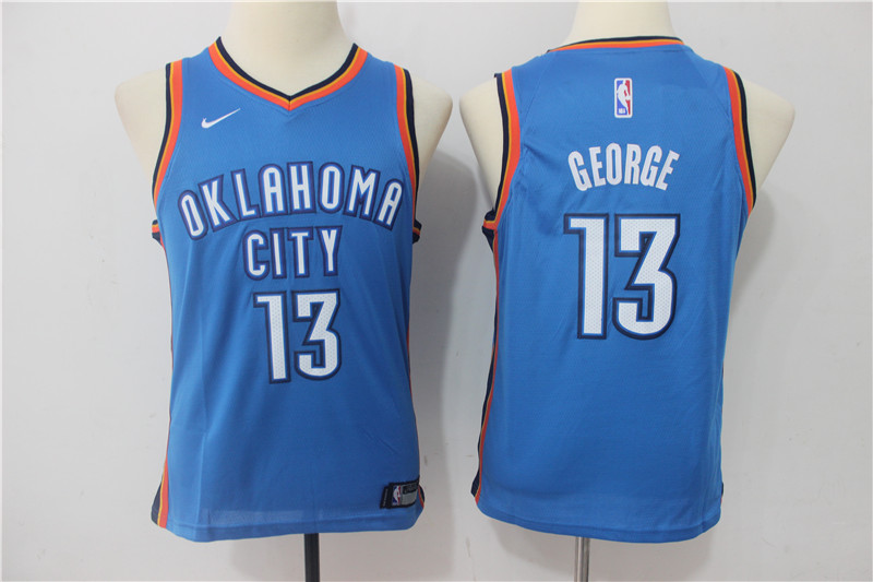 Kids NBA Oklahoma City Thunder #13 George Blue Jersey