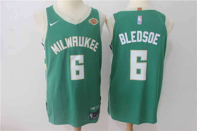 Nike NBA Milwaukee Bucks #6 Bledsde Green Jersey