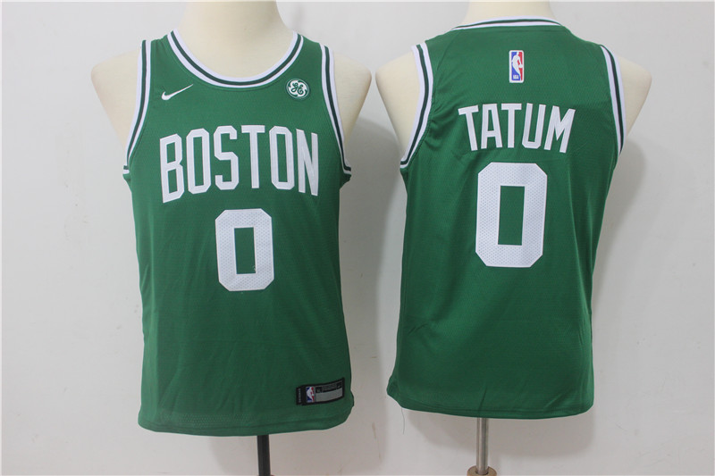 Kids NBA Boston Celtics #0 Tatum Green Jersey