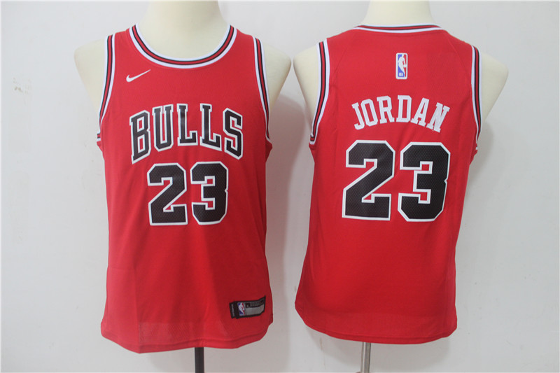 Kids NBA Chicago Bulls #23 Jordan Red Jersey