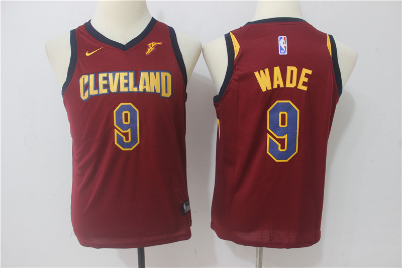 Kids NBA Cleveland Cavaliers #9 Wade Red Jersey