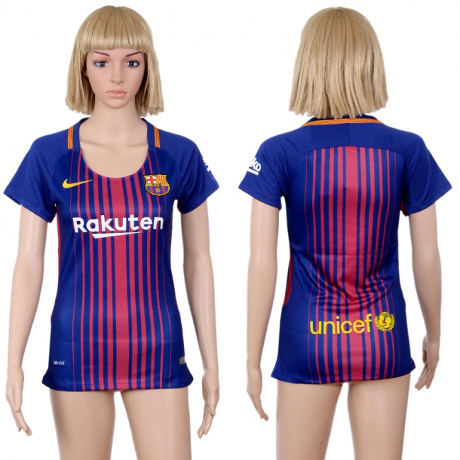 2017 Soccer Club Barcelona Blank Home Women Jersey