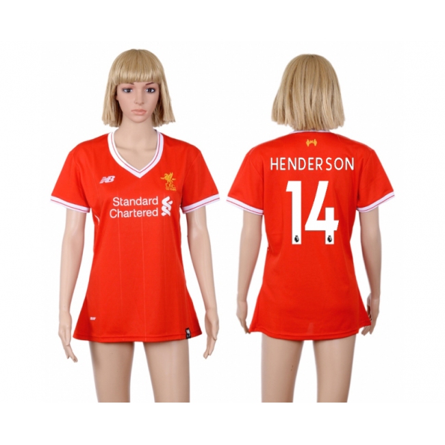 2017 Soccer Liverpool #14 Henderson Home Women Jersey
