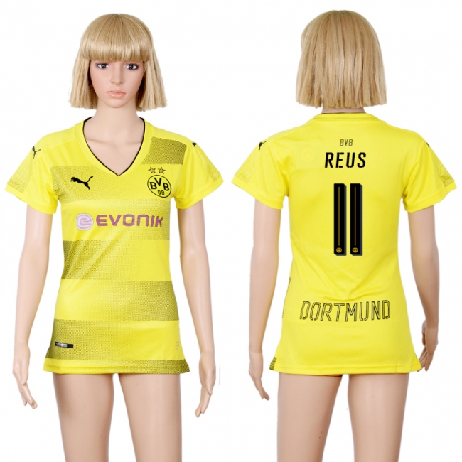 2017 Soccer Dortmund #11 Reus Home Women Jersey