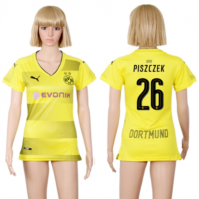 2017 Soccer Dortmund #26 Piszczek Home Women Jersey
