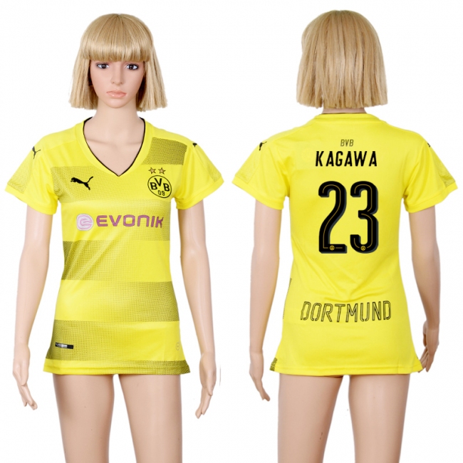 2017 Soccer Dortmund #23 Kagawa Home Women Jersey
