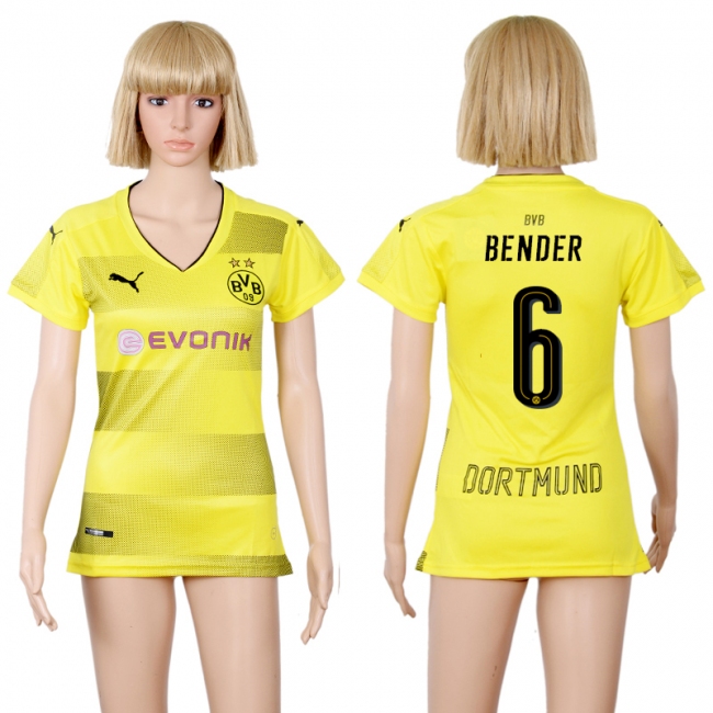 2017 Soccer Dortmund #6 Bender Home Women Jersey