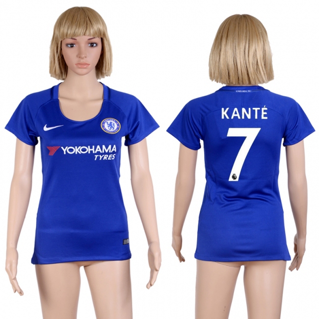 2017 Soccer Chelsea #7 Kante Home Women Jersey