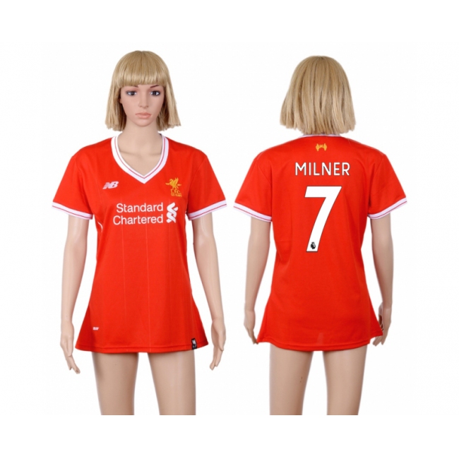 2017 Soccer Liverpool #7 Milner Home Women Jersey