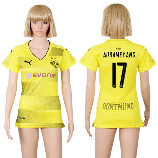 2017 Soccer Dortmund #17 Aubamey Ang Home Women Jersey