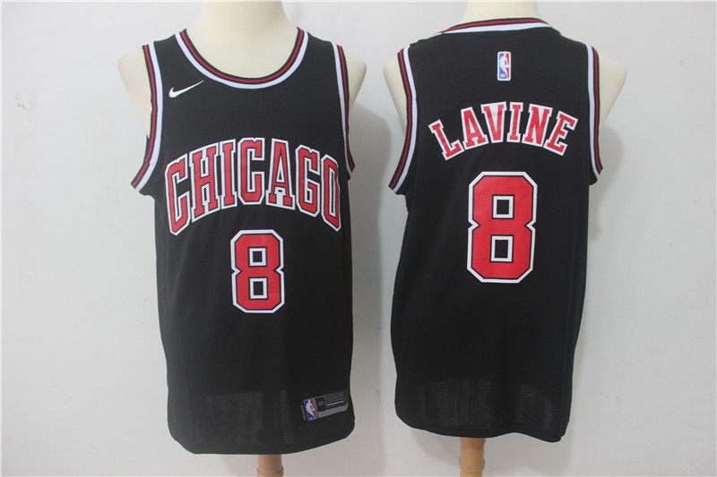 Nike NBA Chicago Bulls #8 Lavine Black Jersey
