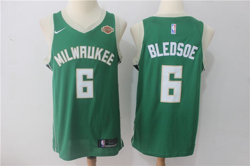 Nike NBA Milwaukee Bucks #6 Bledsoe Green Jersey  