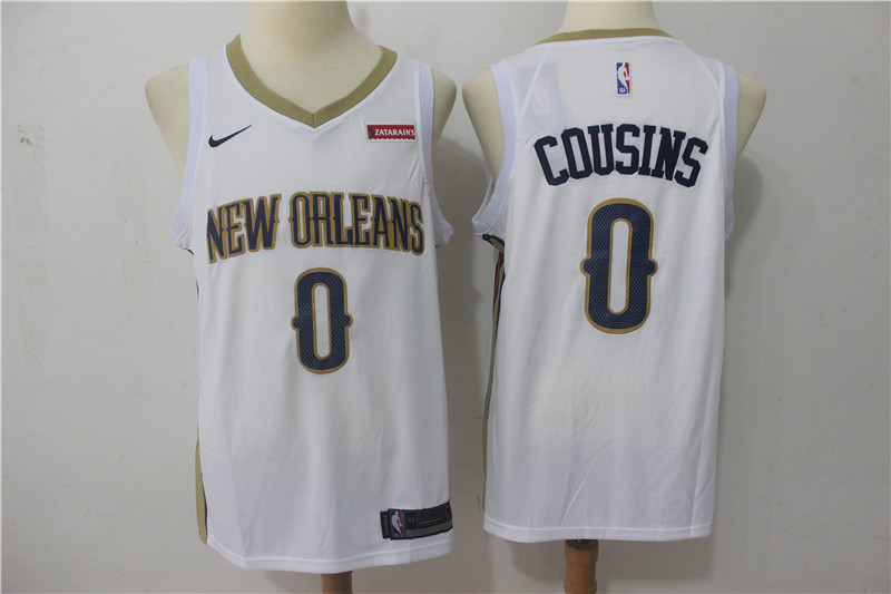 Nike NBA New Orleans Hornets #0 Cousins White Jersey