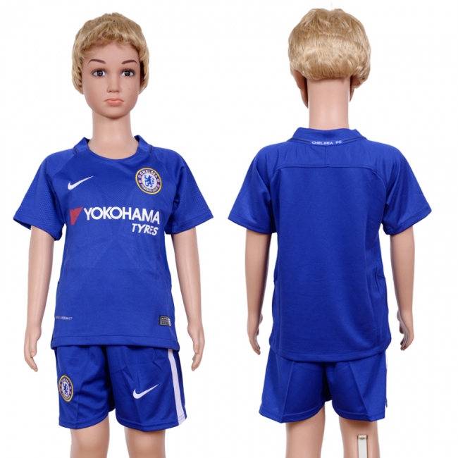 2017 Soccer Club Chelsea Blank Home Kids Jersey