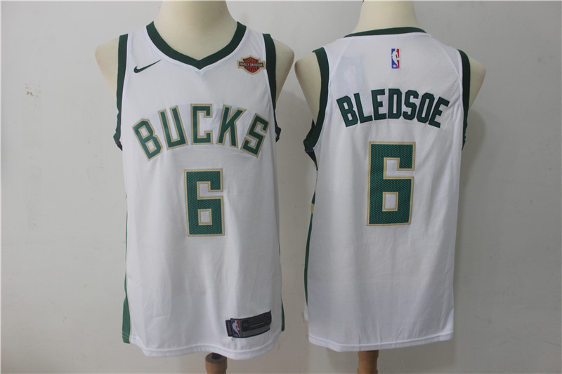 Nike NBA Milwaukee Bucks #6 Bledsoe White Jersey  