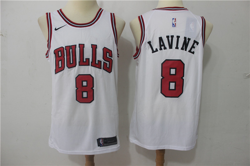 Nike NBA Chicago Bulls #8 Lavine White Jersey