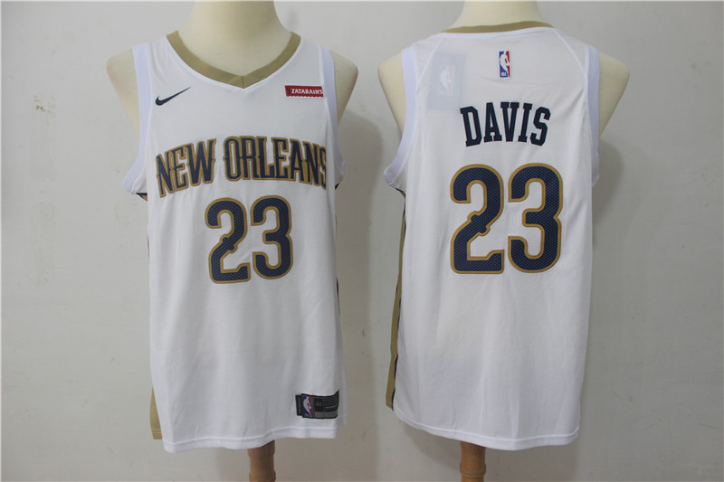 Nike NBA New Orleans Hornets #23 Davis White Jersey