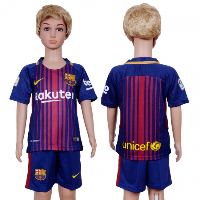 2017 Soccer Club Barcelona Home Kids Jersey