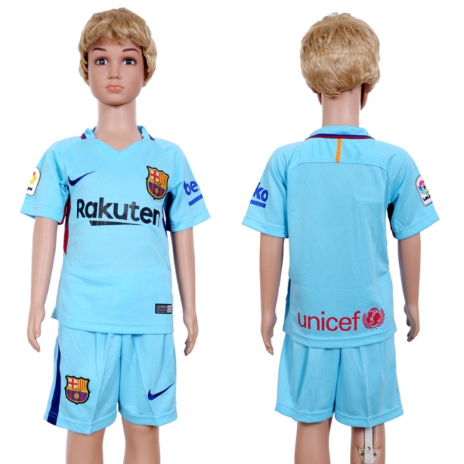 2017 Soccer Club Barcelona Away Kids Jersey