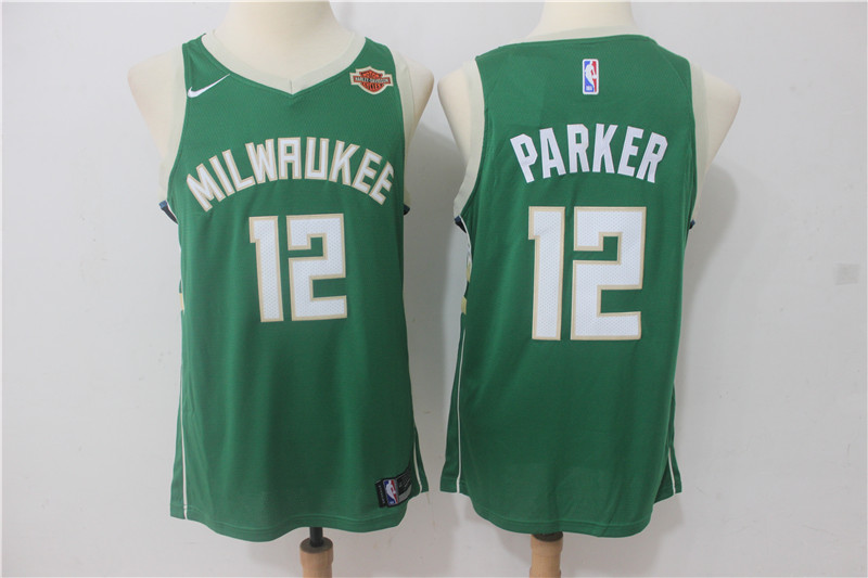 Nike NBA Milwaukee Bucks #12 Parker Green Jersey