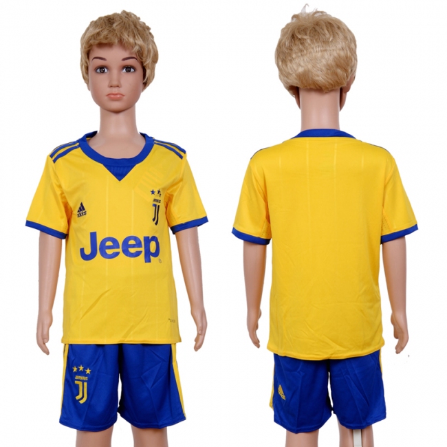 2017 Soccer Juventus Blank Away Kids Jersey