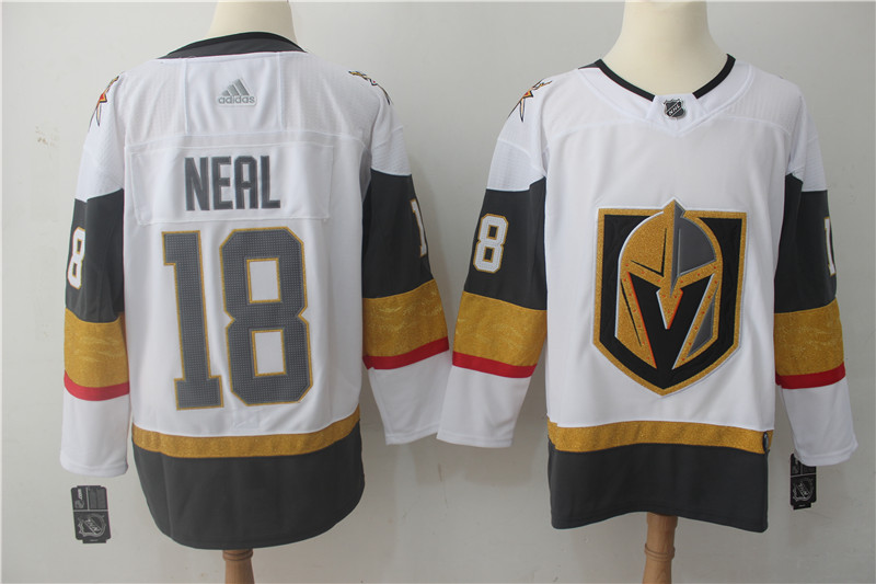 Adidas Mens Vegas Golden Knights #18 Neal Hockey White Jersey