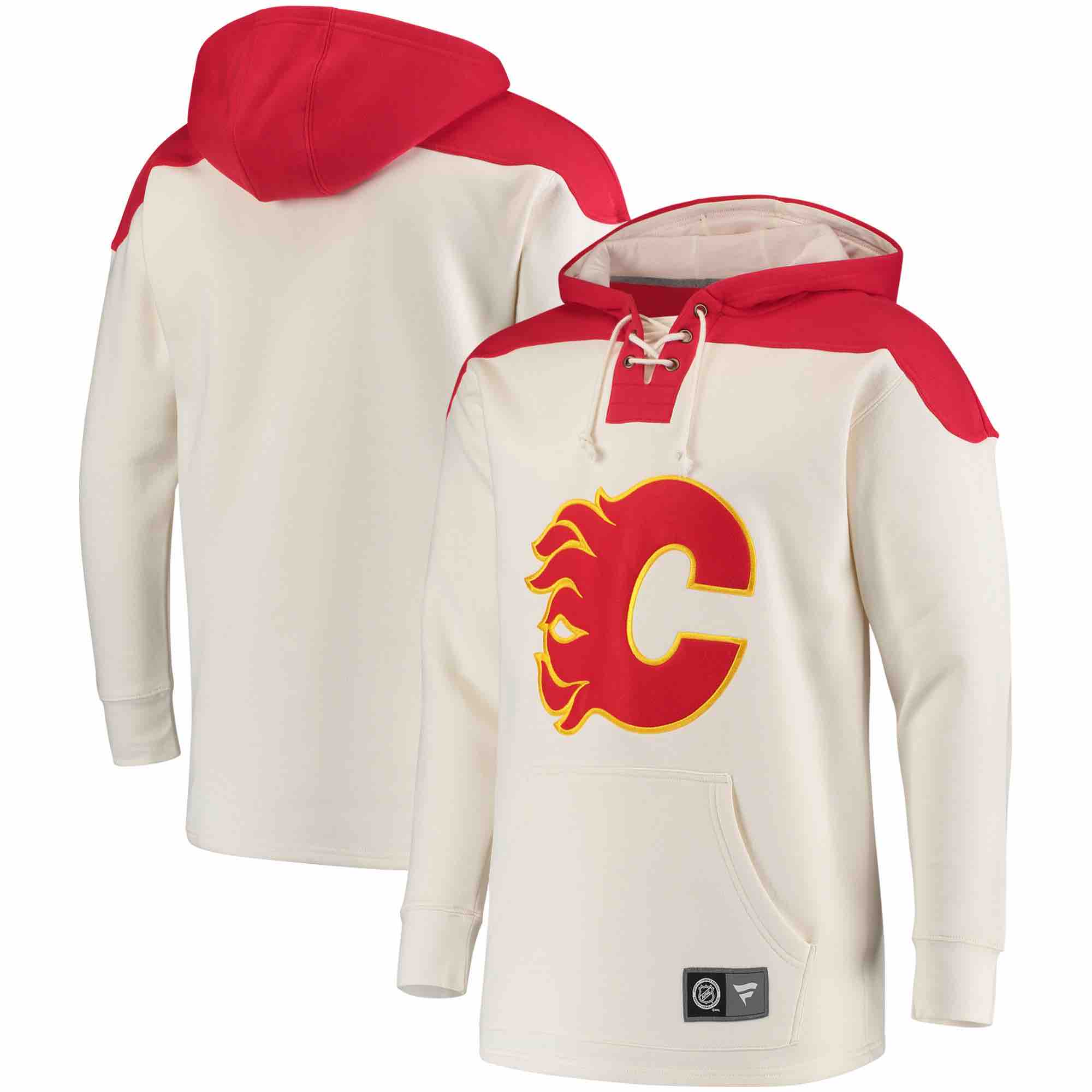 NHL Calgary Flames White Personalized Hoodie