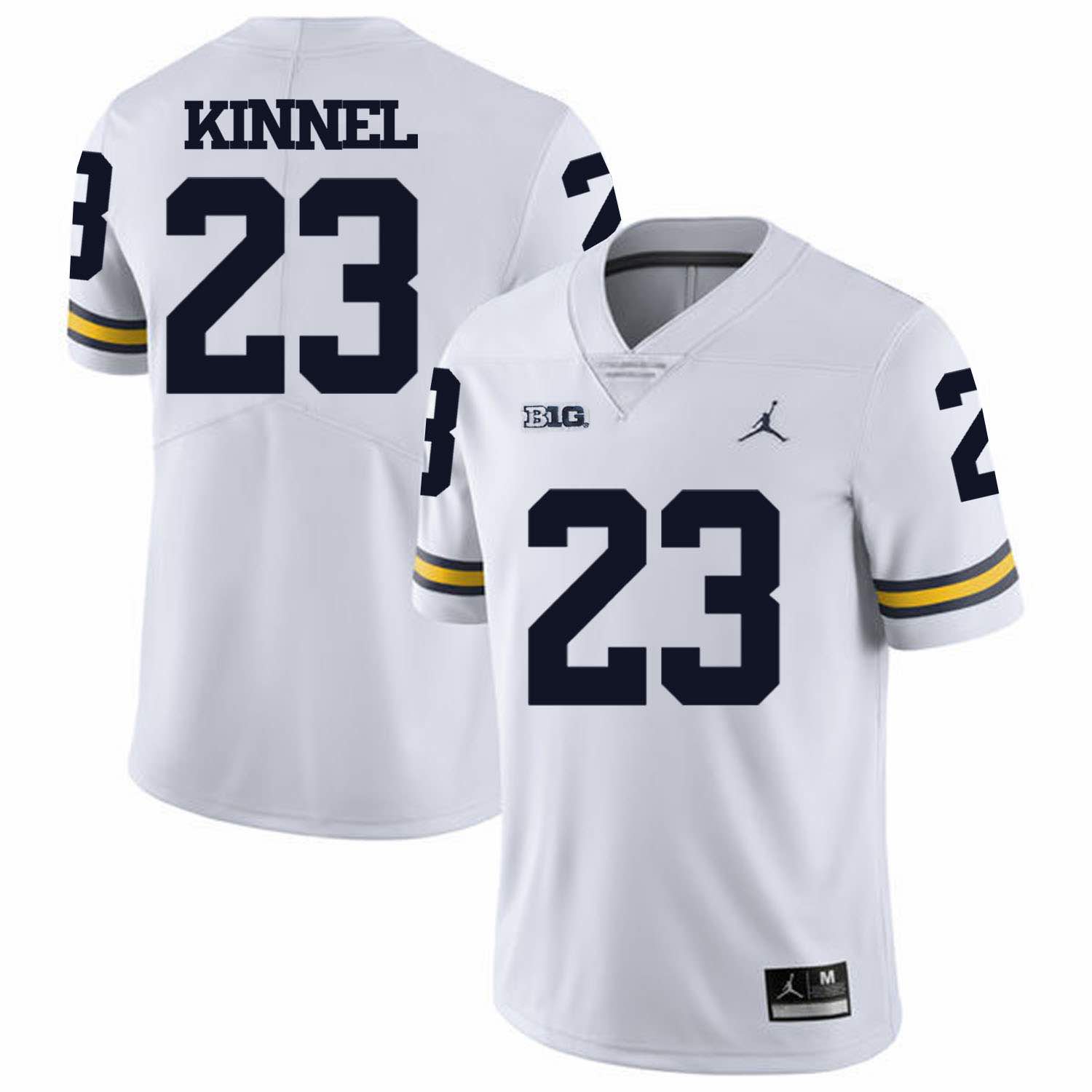 NCAA Michigan Wolverines #23 Kinnel White Football Jersey