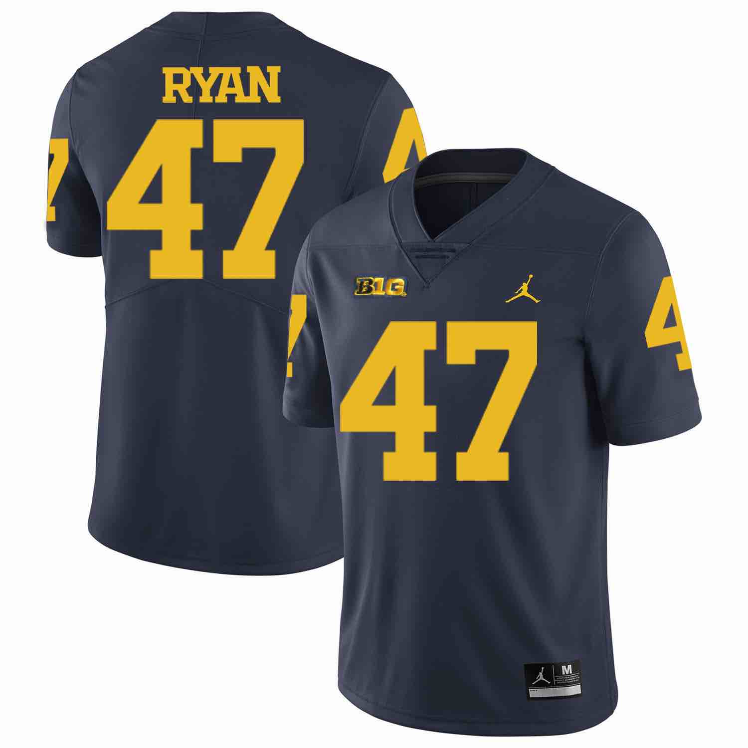 NCAA Michigan Wolverines #47 Ryan D.Blue Football Jersey