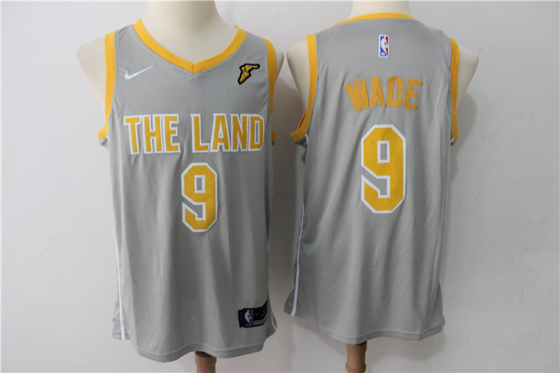 Nike NBA Cleveland Cavaliers #9 Wade Grey New Jersey
