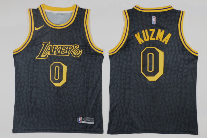 Nike NBA Los Angeles Lakers #0 Kuzma Black New Jersey