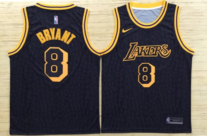 Nike NBA Los Angeles Lakers #8 Bryant Black New Jersey