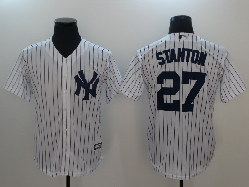 MLB New York Yankees #27 Stanton White Jersey with Name