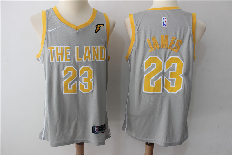 Nike NBA Cleveland Cavaliers #23 James Grey New Jersey