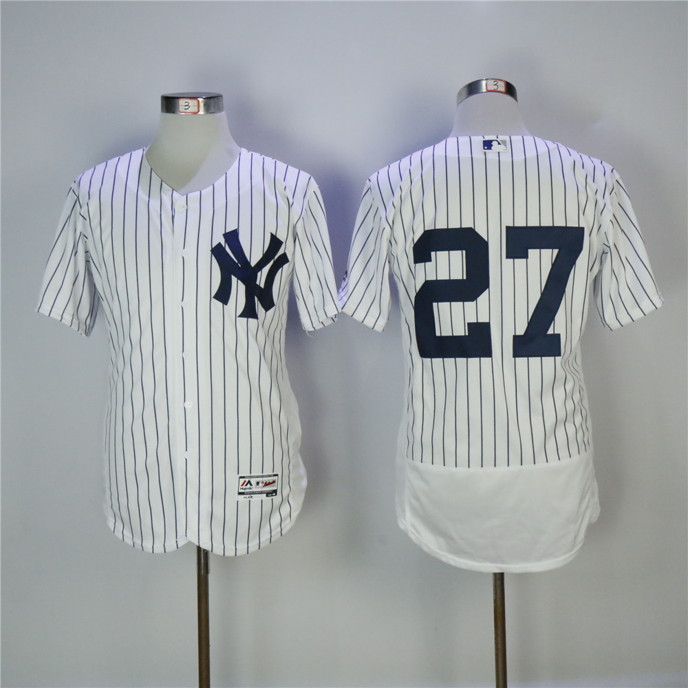 MLB New York Yankees #27 Stanton White Elite Jersey