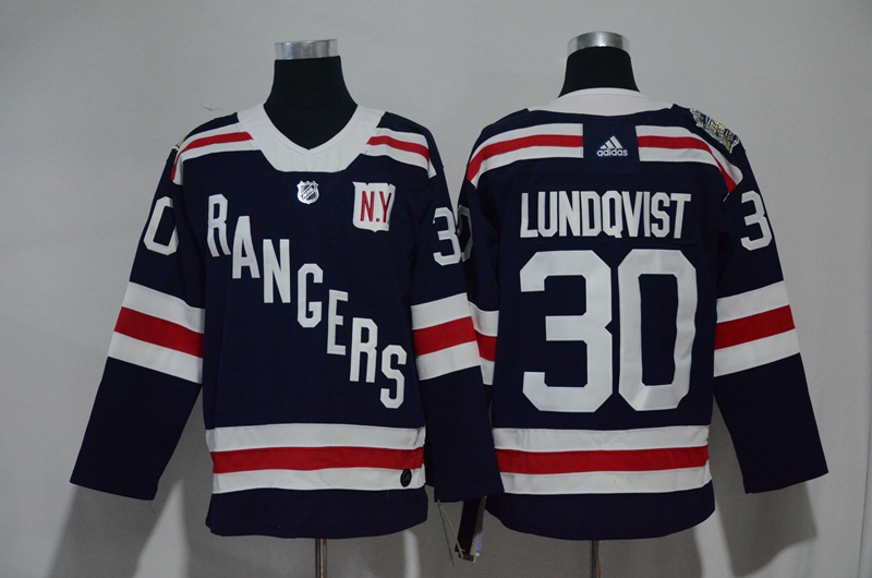 NHL New York Rangers #30 Lundqvist D.Blue New Jersey