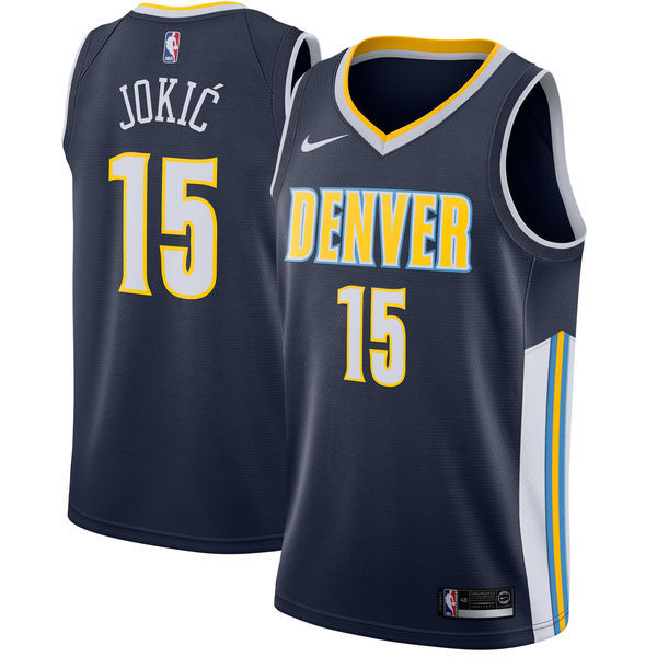Nike NBA Denver Nuggets #15 Jokic D.Blue Jersey