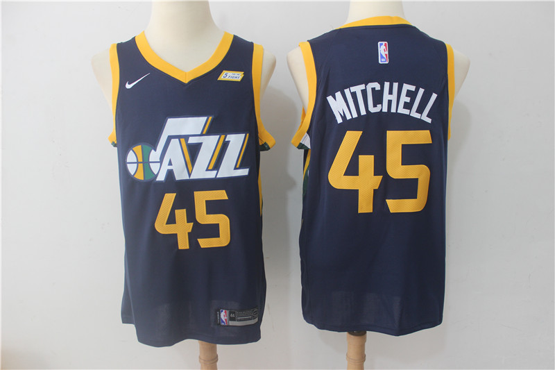Nike NBA Utah Jazz #45 Mitchell Blue Jersey