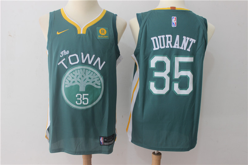 Nike NBA Golden State Warriors #35 Durant Green Jersey