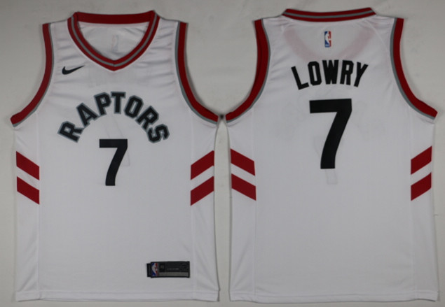Nike NBA Toronto Raptors #7 Lowry White Jersey