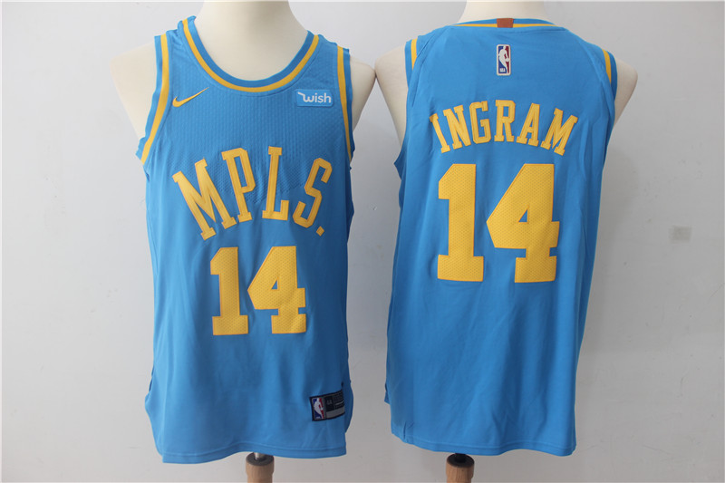 Nike NBA Los Angeles Lakers #14 Ingram Blue Jersey
