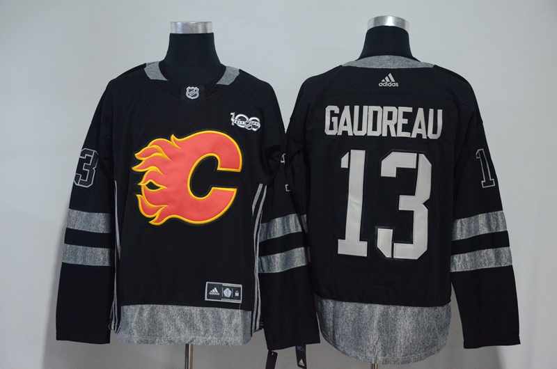 Adidas NHL Calgary Flames #13 Gaudreau 100th Anniversary Jersey