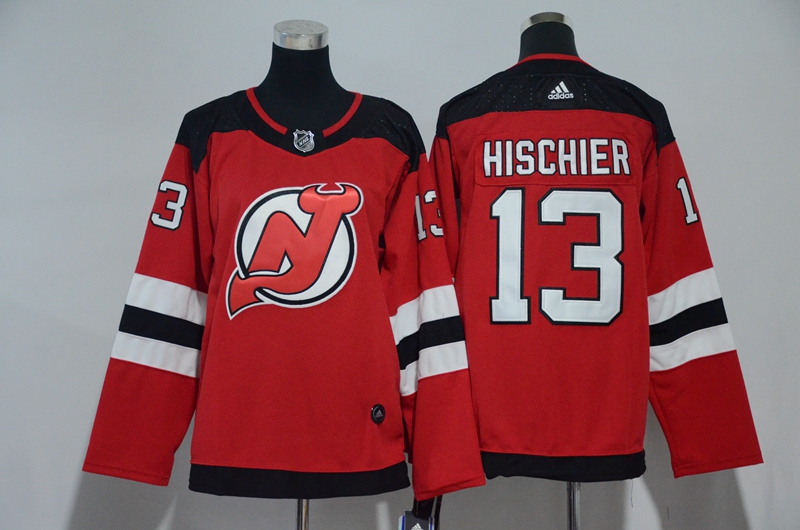 Kids NHL New Jersey Devils #13 Hischier Red Jersey