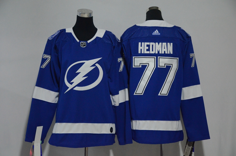 Kids NHL Tampa Bay Lightning #77 Hedman Blue Jersey