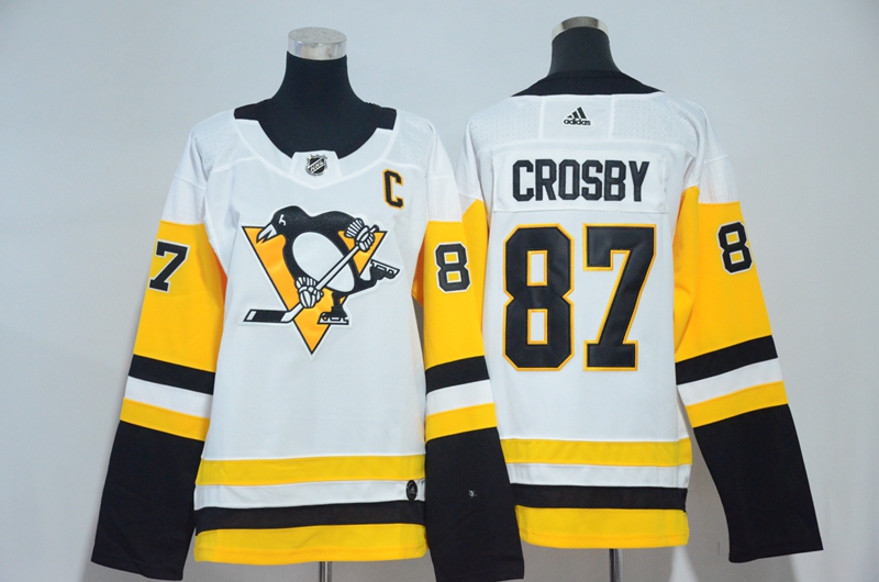 Womens NHL Pittsburgh Penguins #87 Crosby White Jersey