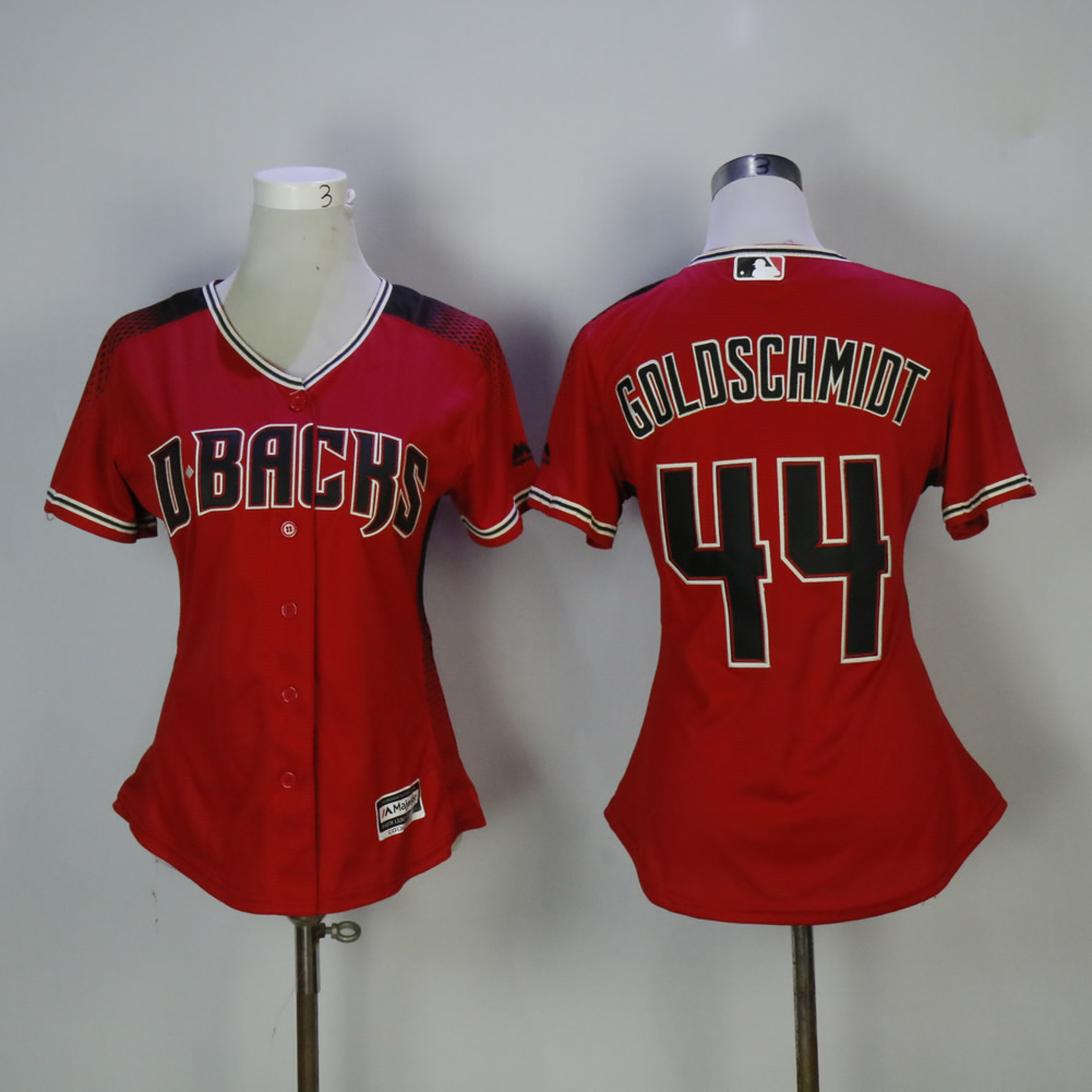 Womens MLB Arizona Diamondbacks #44 Goldschmidt Red Jersey