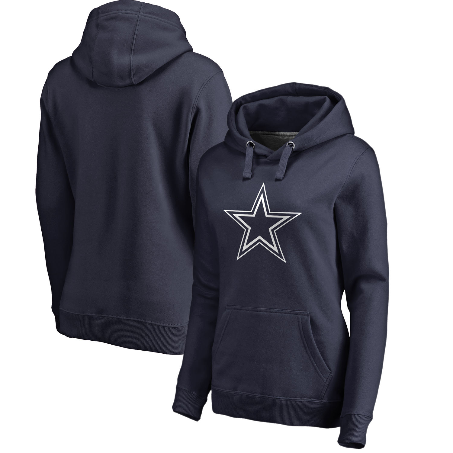 Womens Dallas Cowboys NFL Pro Line by Fanatics Branded Navy Primary Logo Pullover Hoodie