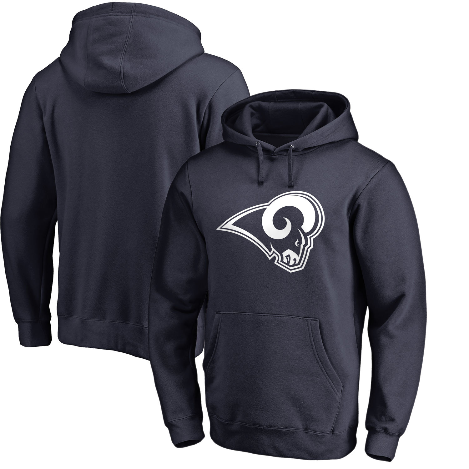 Mens Los Angeles Rams NFL Pro Line by Fanatics Branded Navy Primary Logo Pullover Hoodie