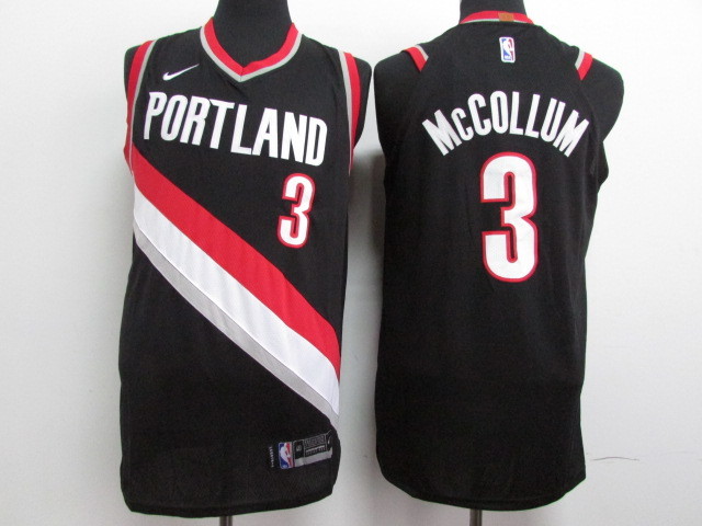 NBA Portland Trail Blazers #3 McCOLLUM Black Nike Jersey