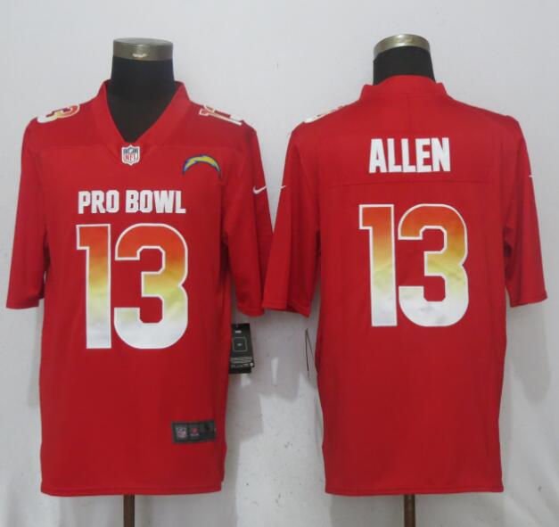 New Nike San Diego Chargers 13 Allen Red Nike Royal 2018 Pro Bowl Limited Jersey